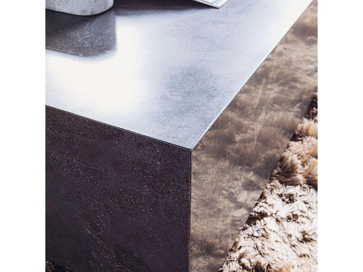 Table basse rectangulaire revêtement pierre bleue Pierre Gris - Minéral Interior's