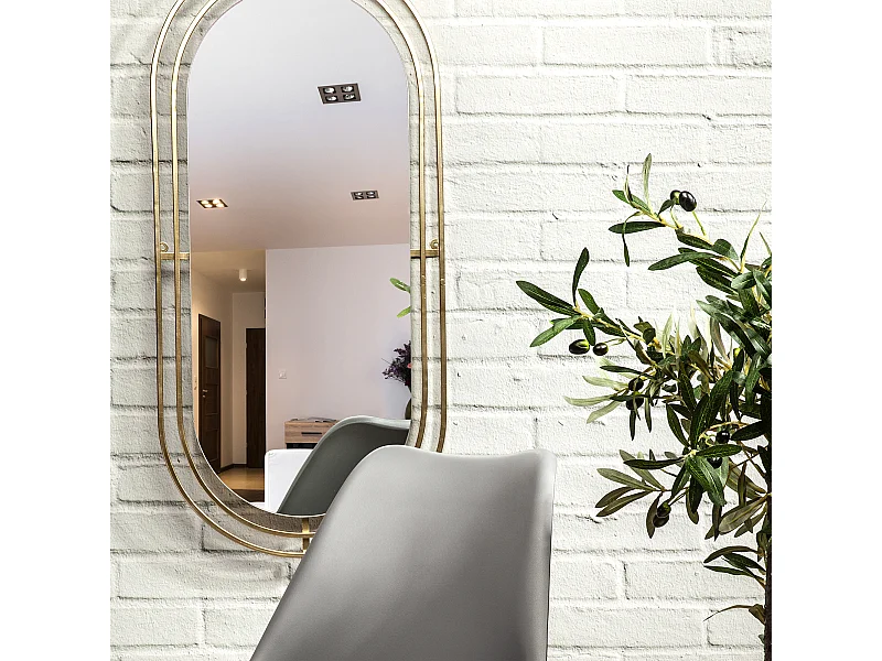 Miroir Metal Dore Or