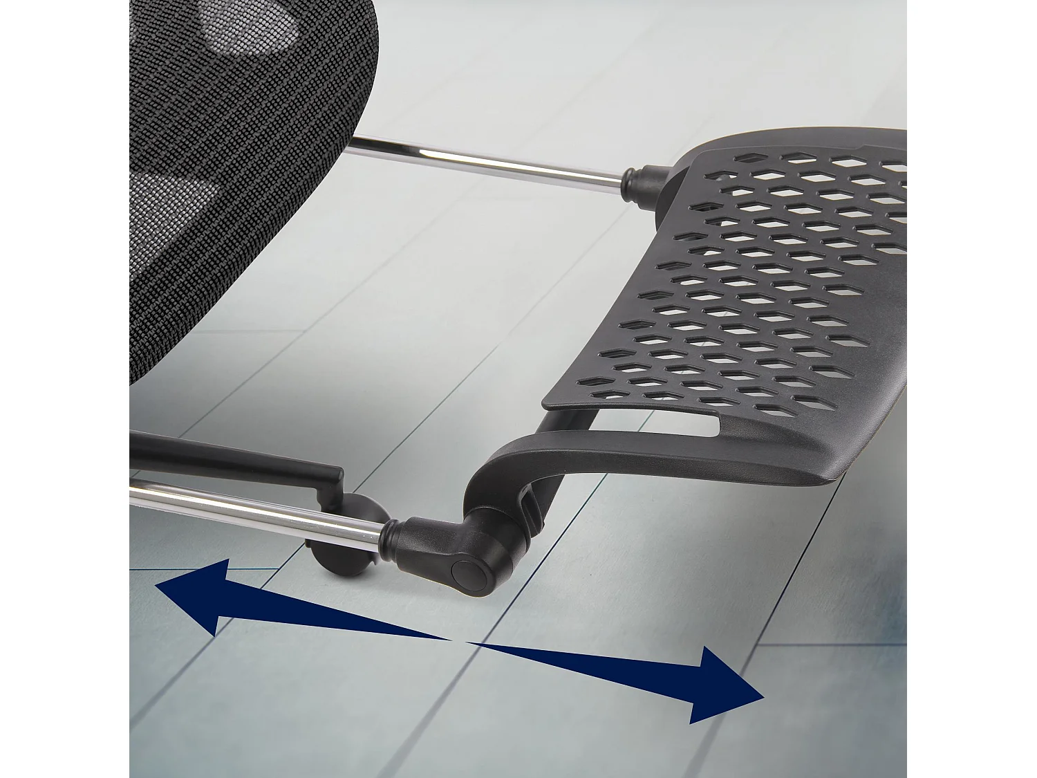 Chaise de bureau - Tissu en maille - Noir / Noir - Reston