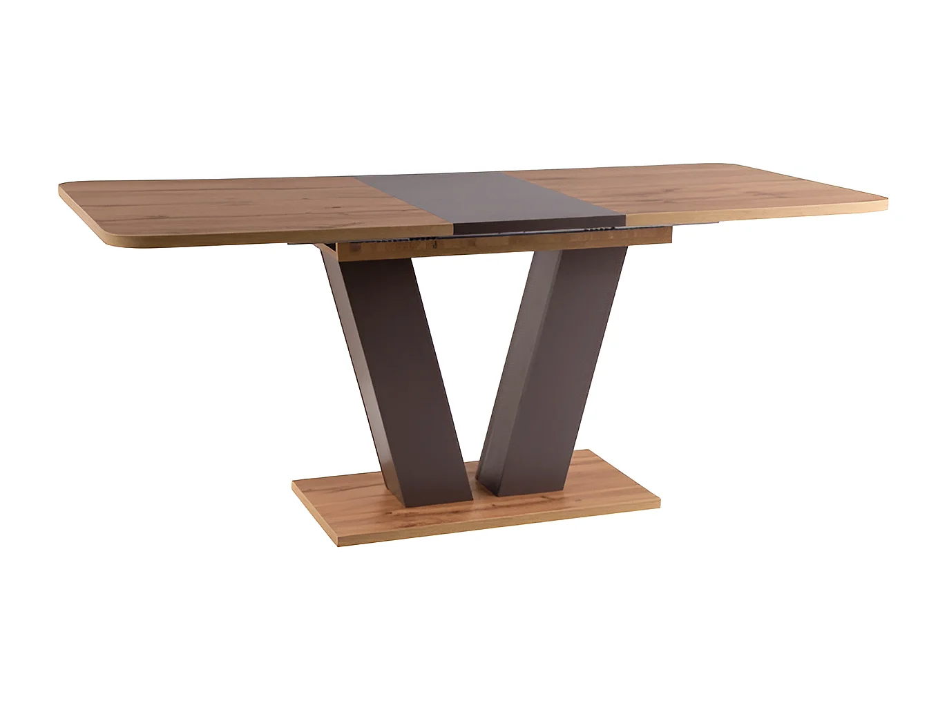 Tavolo da pranzo Platon (80x136-176)/Marrone&Antracite