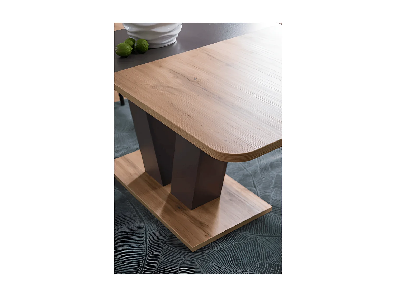 Tavolo da pranzo Platon (80x136-176)/Marrone&Antracite