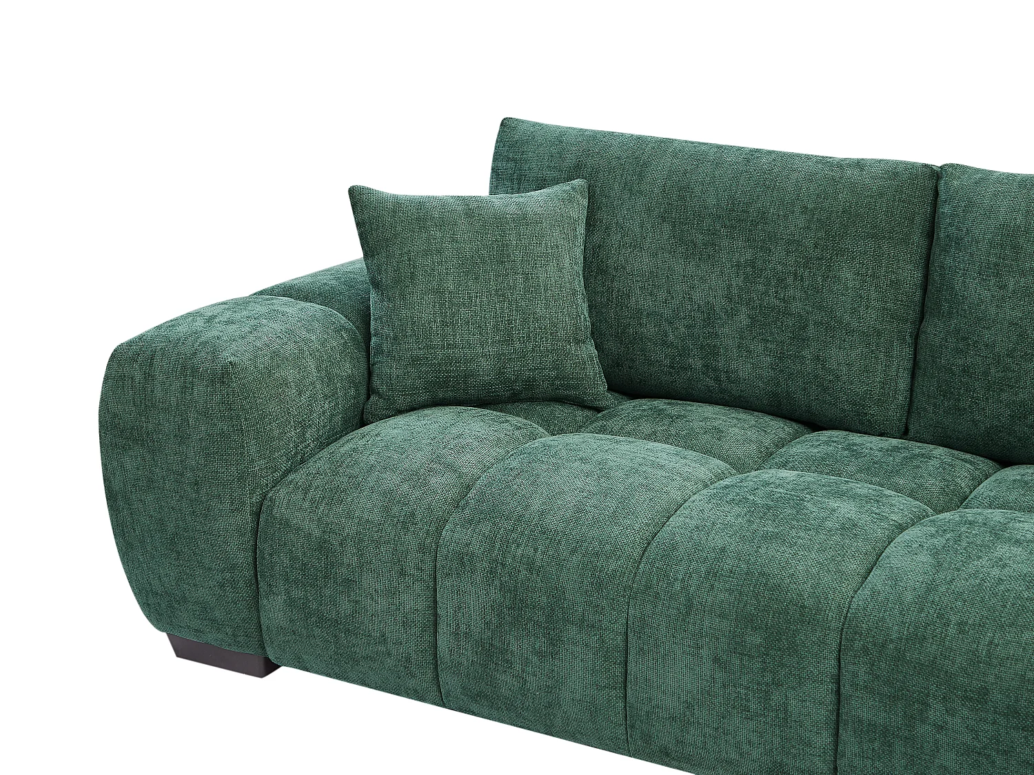 Ecksofa - Ecke rechts - Strukturstoff - Grün - BERENIA