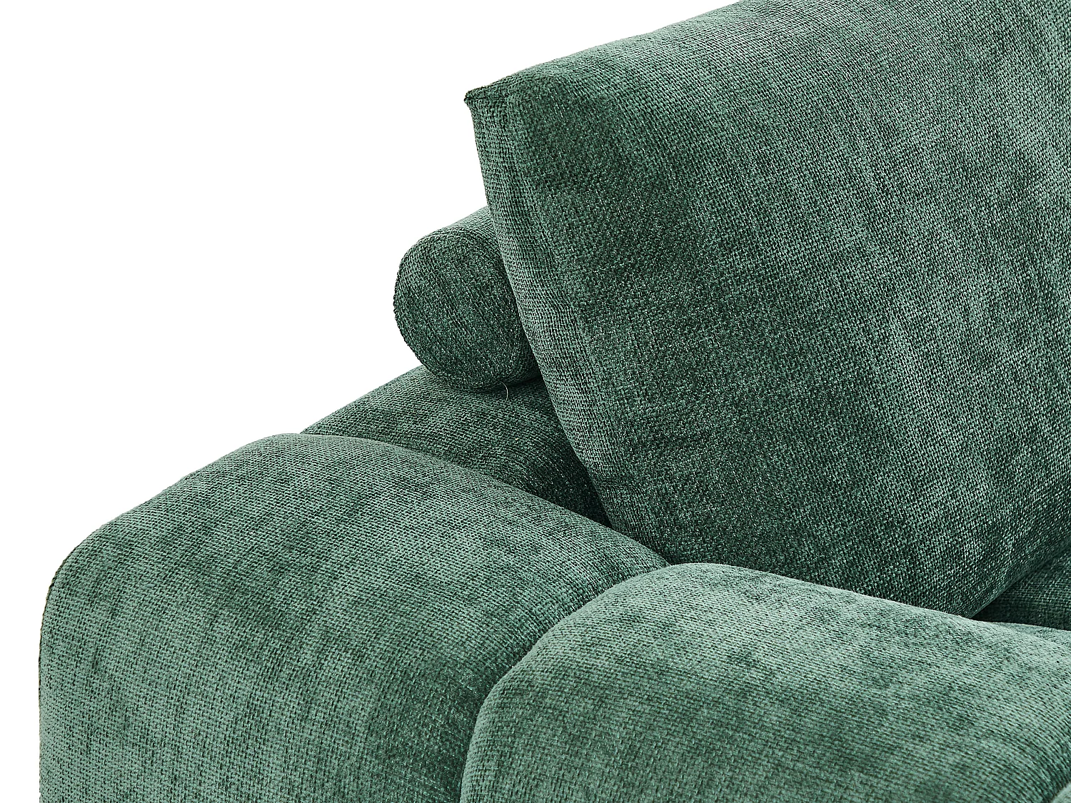 Sofa 3-Sitzer - Strukturstoff - Grün - BERENIA