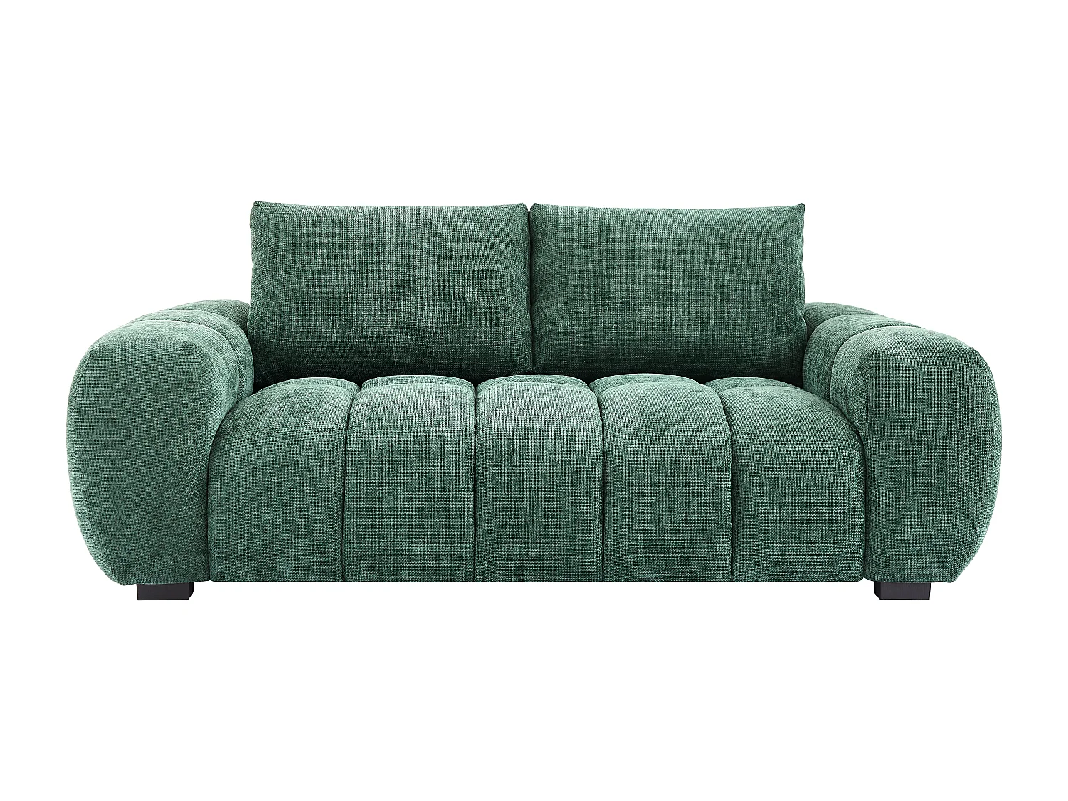 Sofa 3-Sitzer - Strukturstoff - Grün - BERENIA