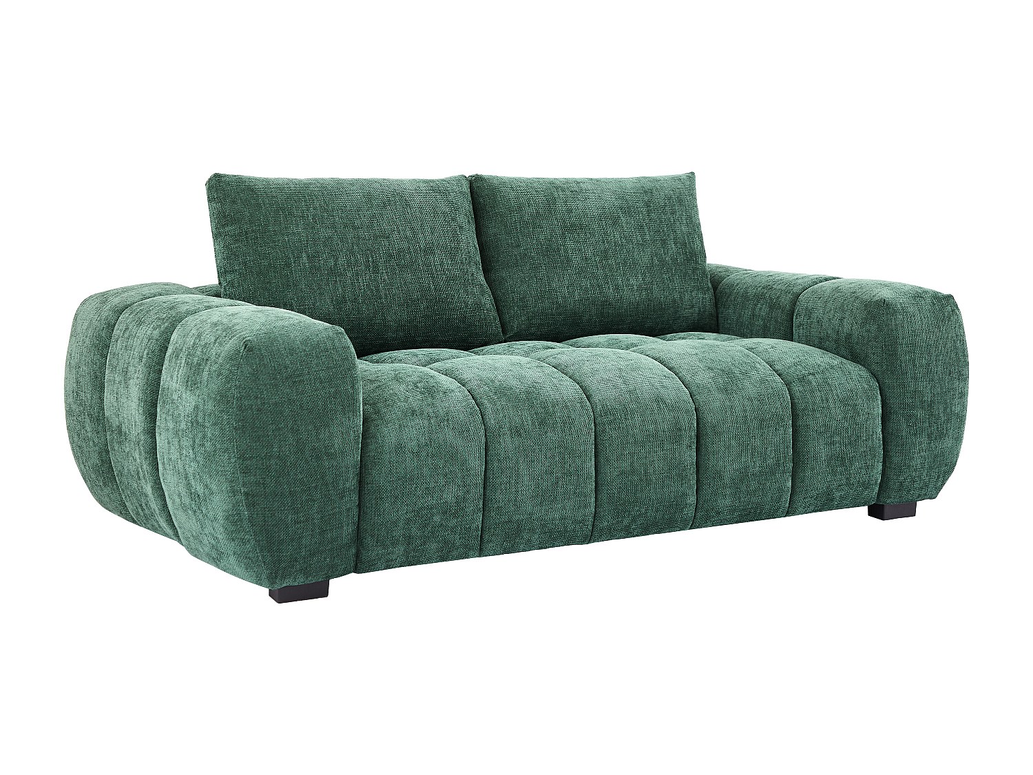 Sofa 3-Sitzer - Strukturstoff - Grün - BERENIA günstig online kaufen