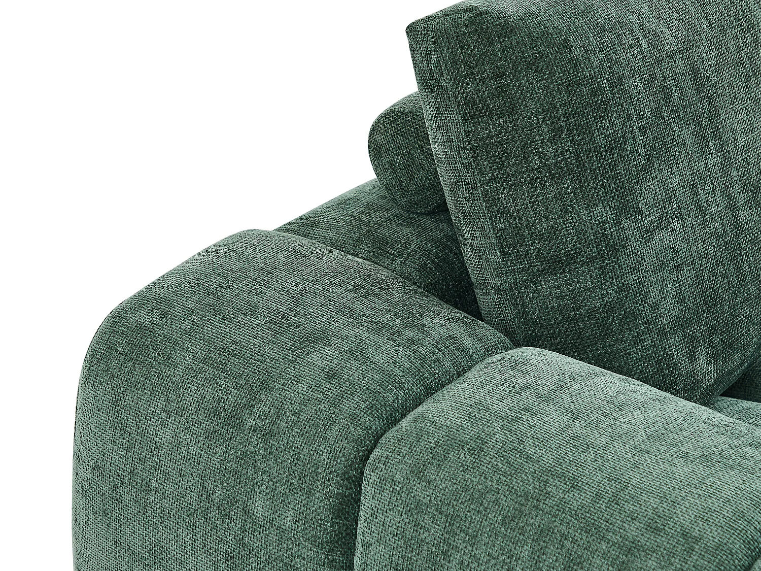 Canapé 2 places en tissu texturé vert BERENIA