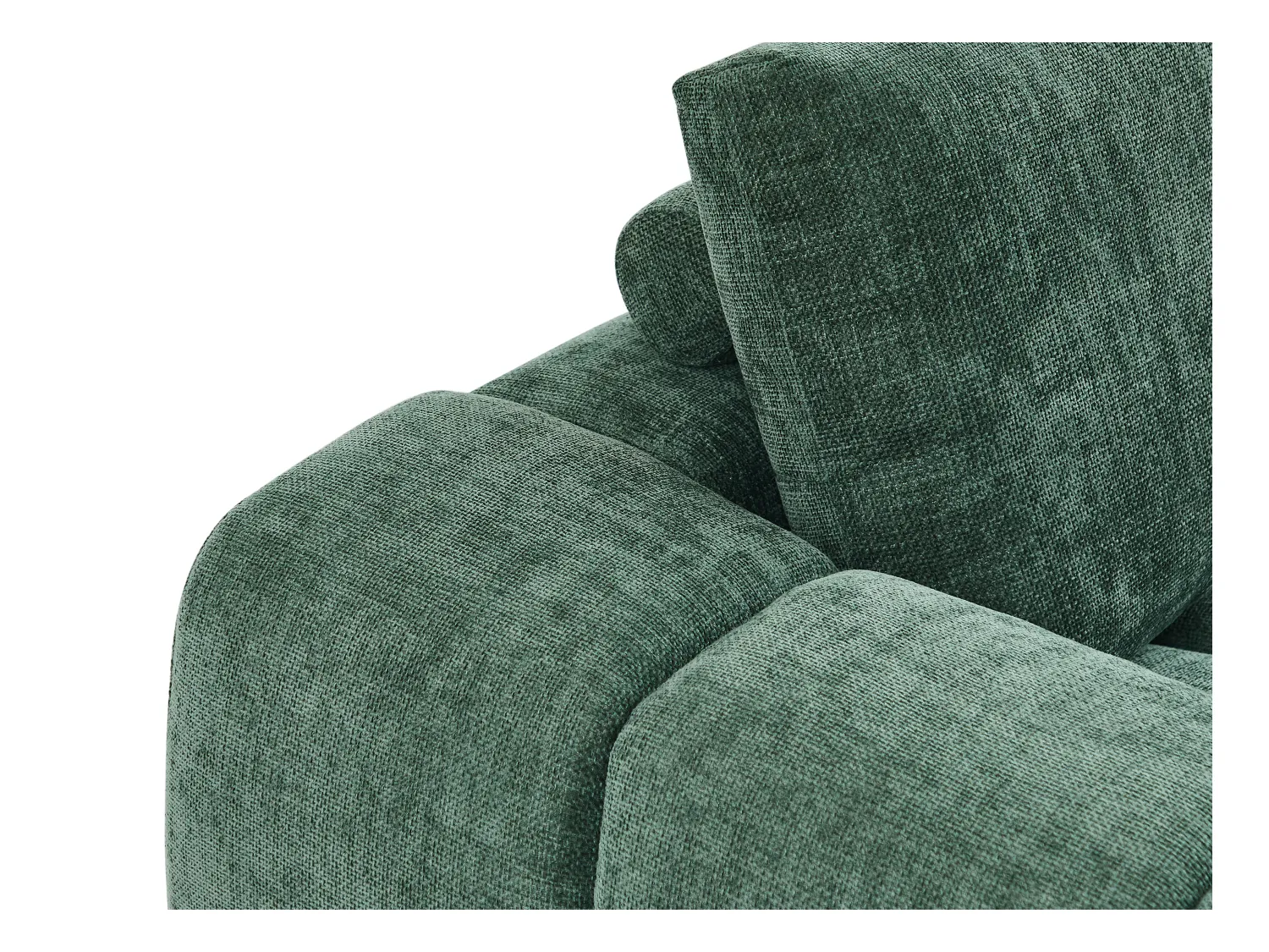 Sofa 2-Sitzer - Strukturstoff - Grün - BERENIA