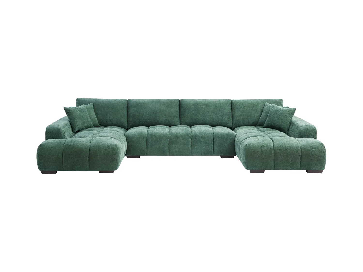 Große Wohnlandschaft - Strukturstoff - Grün - BERENIA