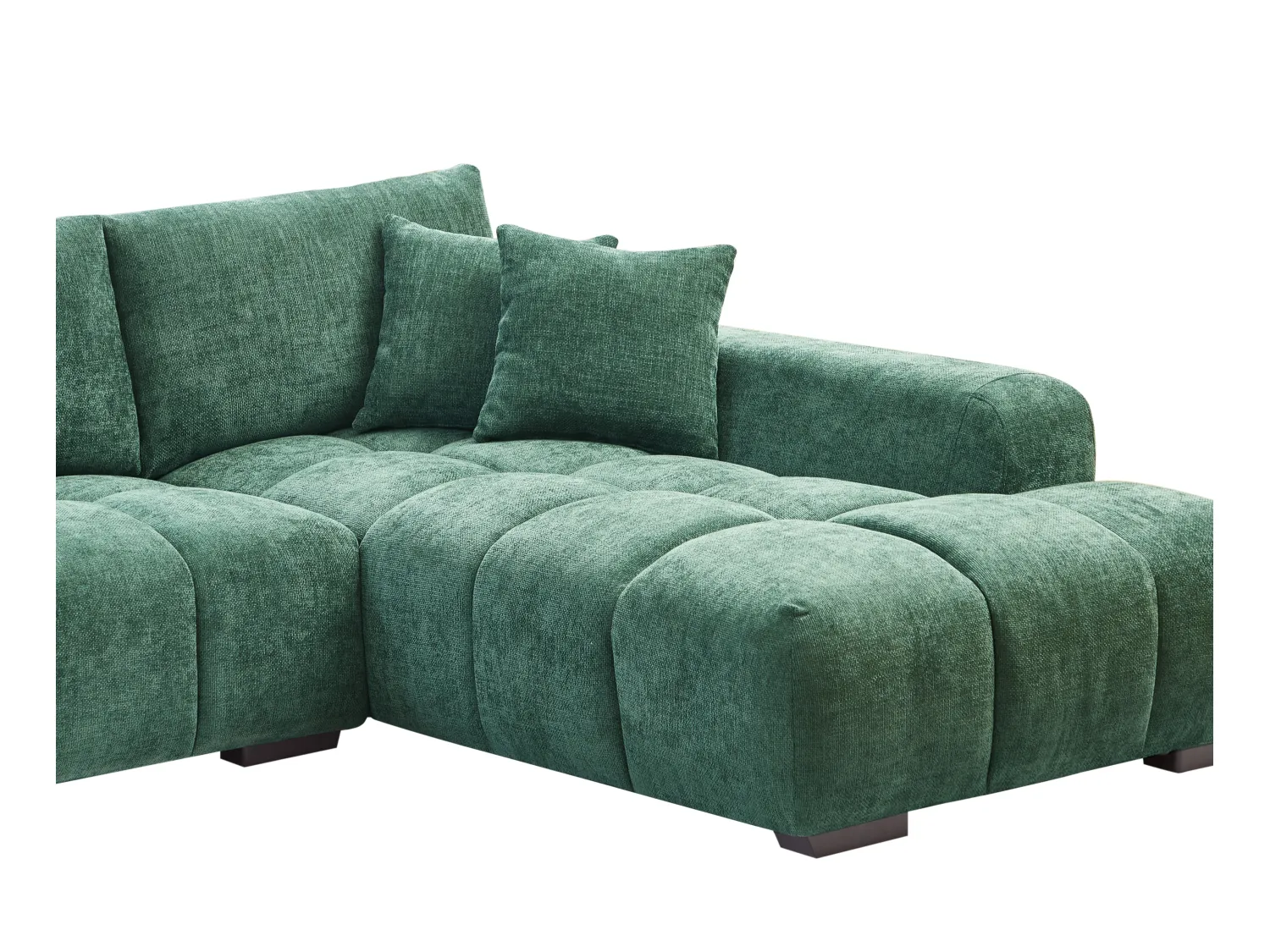 Große Wohnlandschaft - Strukturstoff - Grün - BERENIA