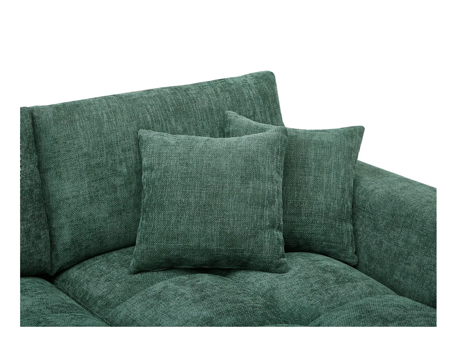 Große Wohnlandschaft - Strukturstoff - Grün - BERENIA