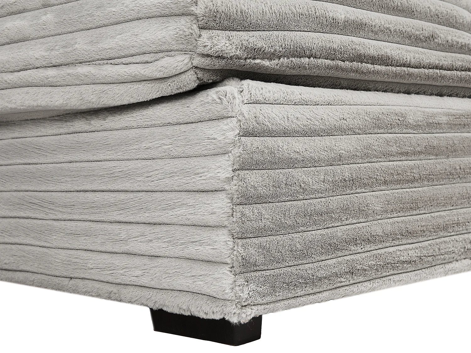 Penisola 2 posti in Velluto a coste grosse Grigio - ESARTO di PASCAL MORABITO