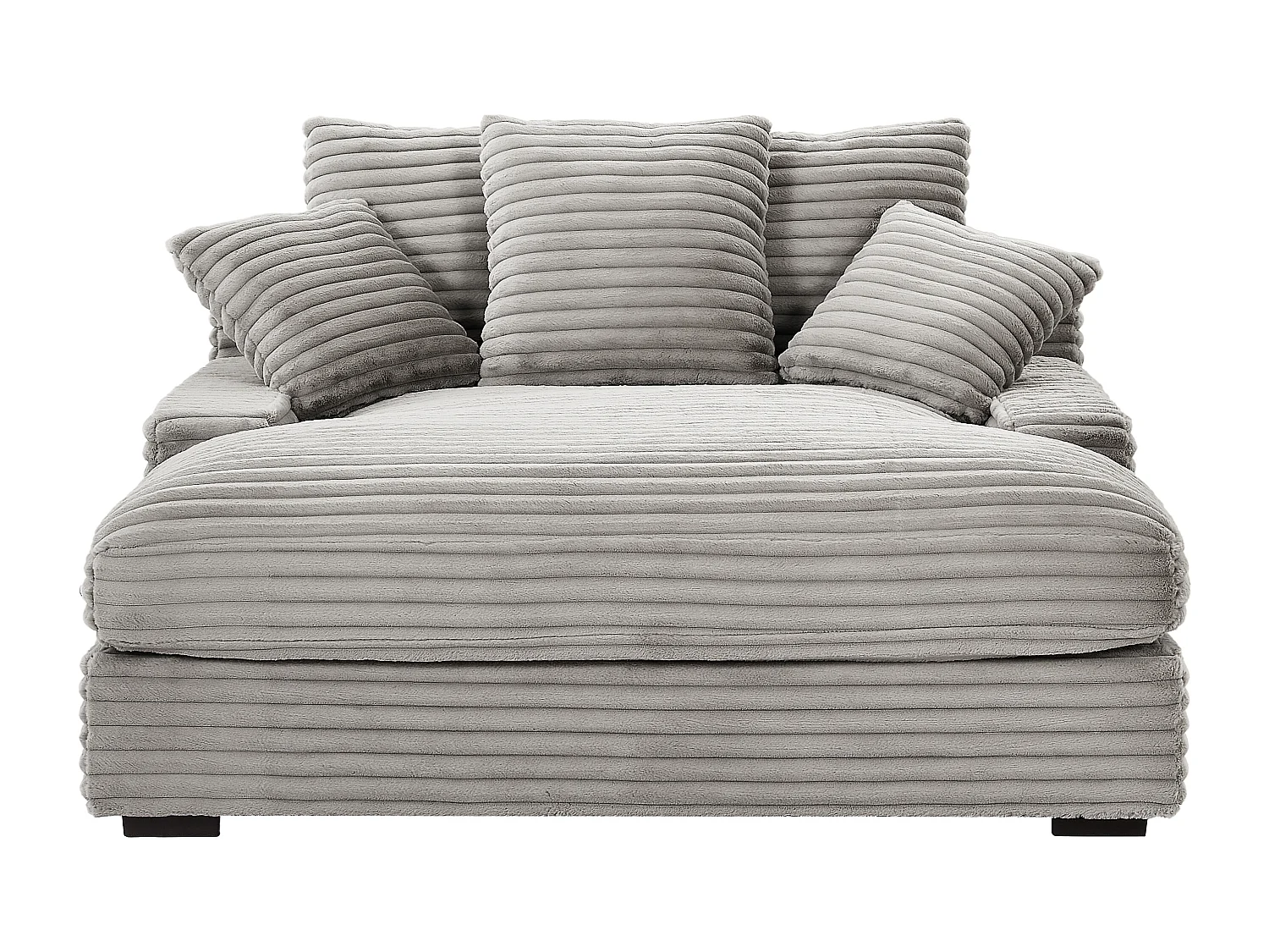 Penisola 2 posti in Velluto a coste grosse Grigio - ESARTO di PASCAL MORABITO