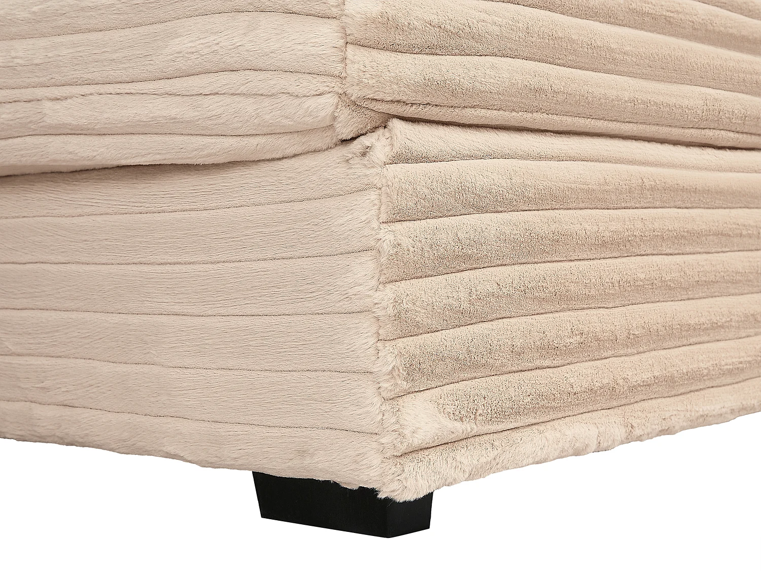 Méridienne 2 places en velours côtelé grosses côtes vieux rose ESARTO de Pascal Morabito