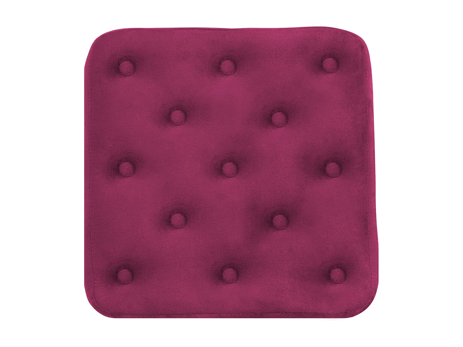 Pouf poggiapiedi quadrato, pouf divano in velluto bordeaux mod. Otto