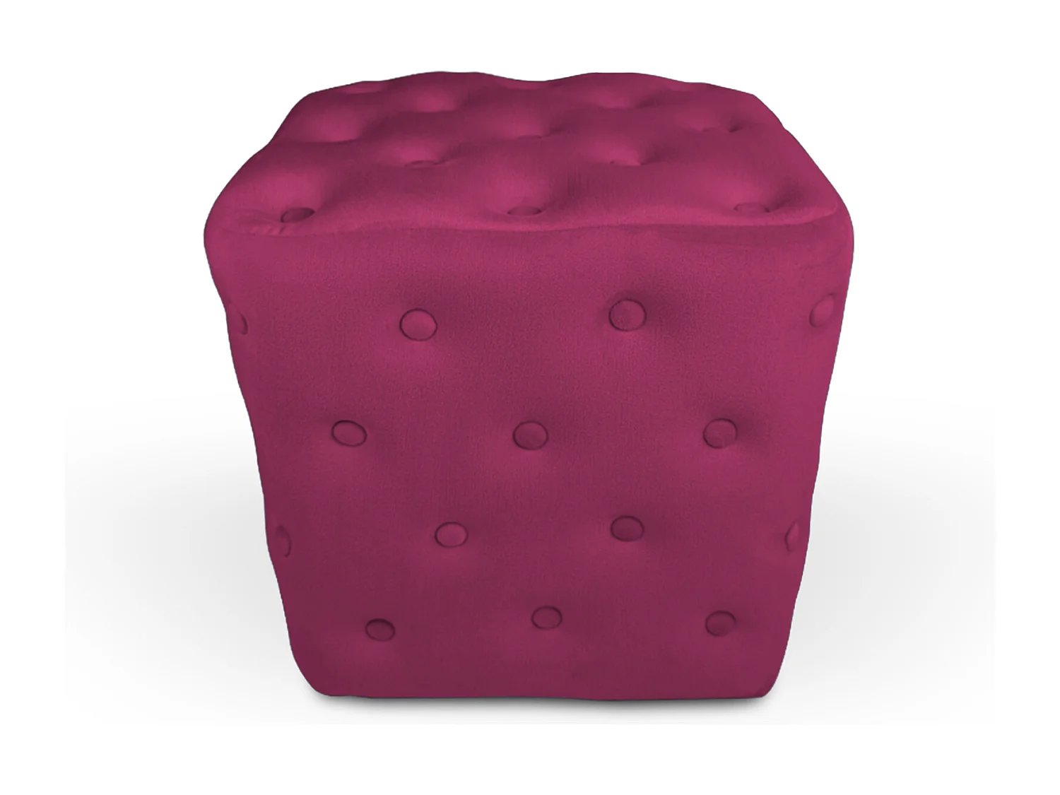 Pouf poggiapiedi quadrato, pouf divano in velluto bordeaux mod. Otto