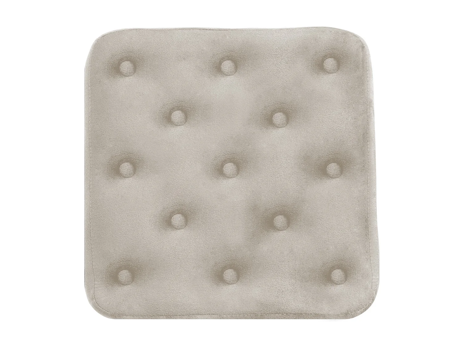 Pouf poggiapiedi quadrato, pouf divano in velluto tortora mod. Otto