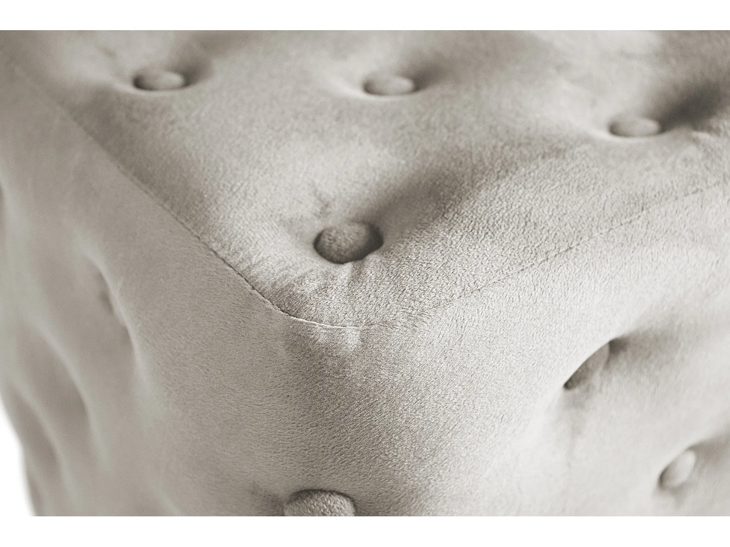 Pouf poggiapiedi quadrato, pouf divano in velluto tortora mod. Otto