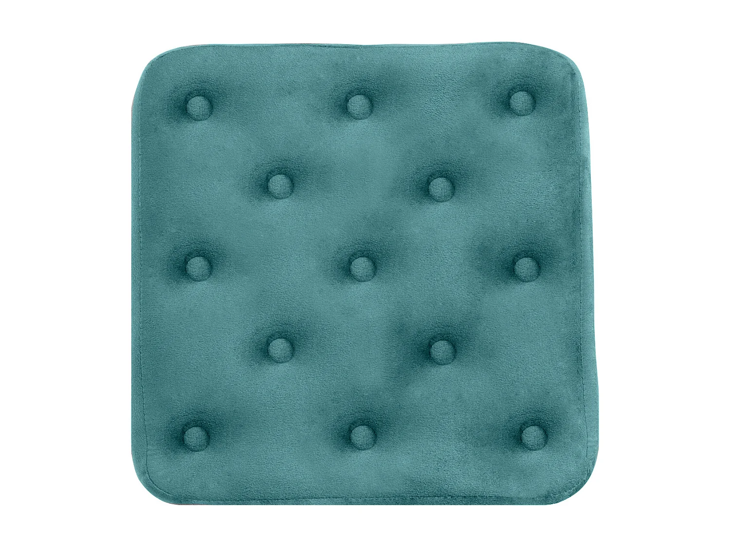 Pouf poggiapiedi quadrato, pouf divano in velluto verde petrolio mod. Otto