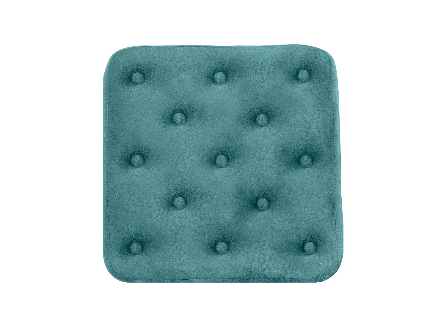 Pouf poggiapiedi quadrato, pouf divano in velluto verde petrolio mod. Otto