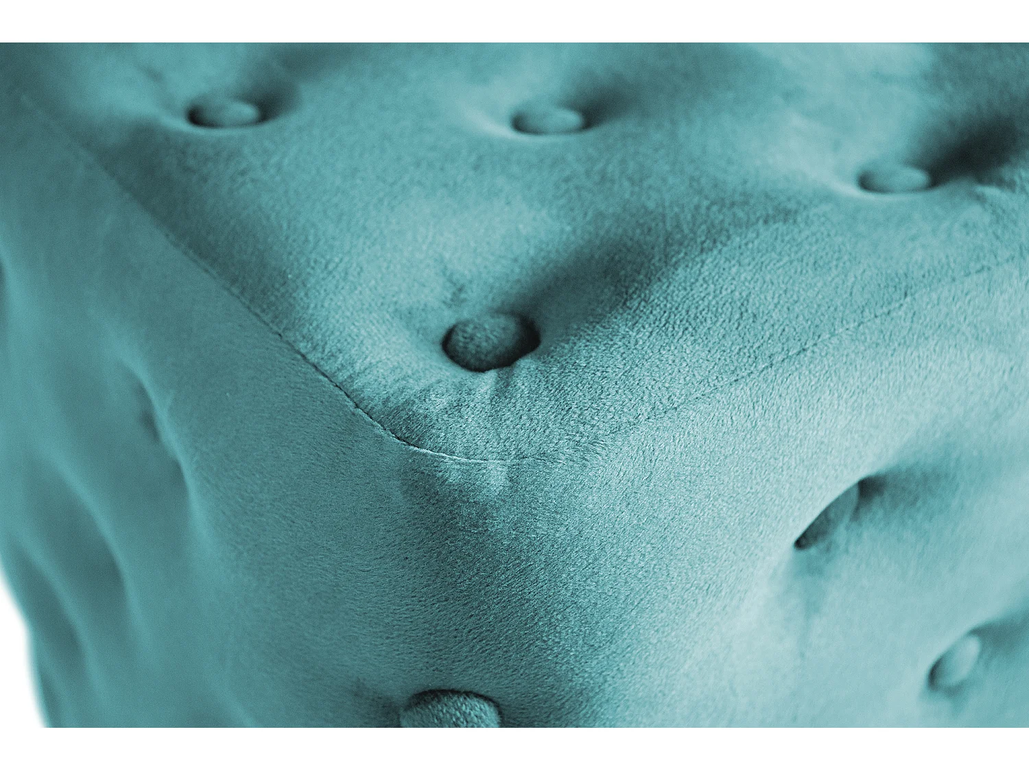 Pouf poggiapiedi quadrato, pouf divano in velluto verde petrolio mod. Otto