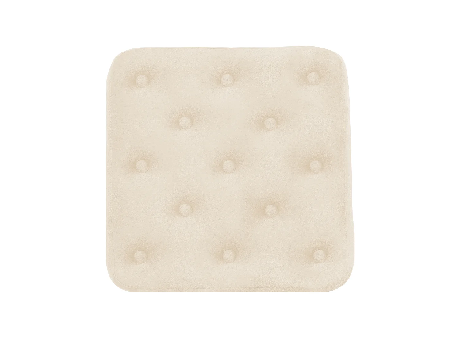 Pouf poggiapiedi quadrato, pouf divano in velluto beige mod. Otto