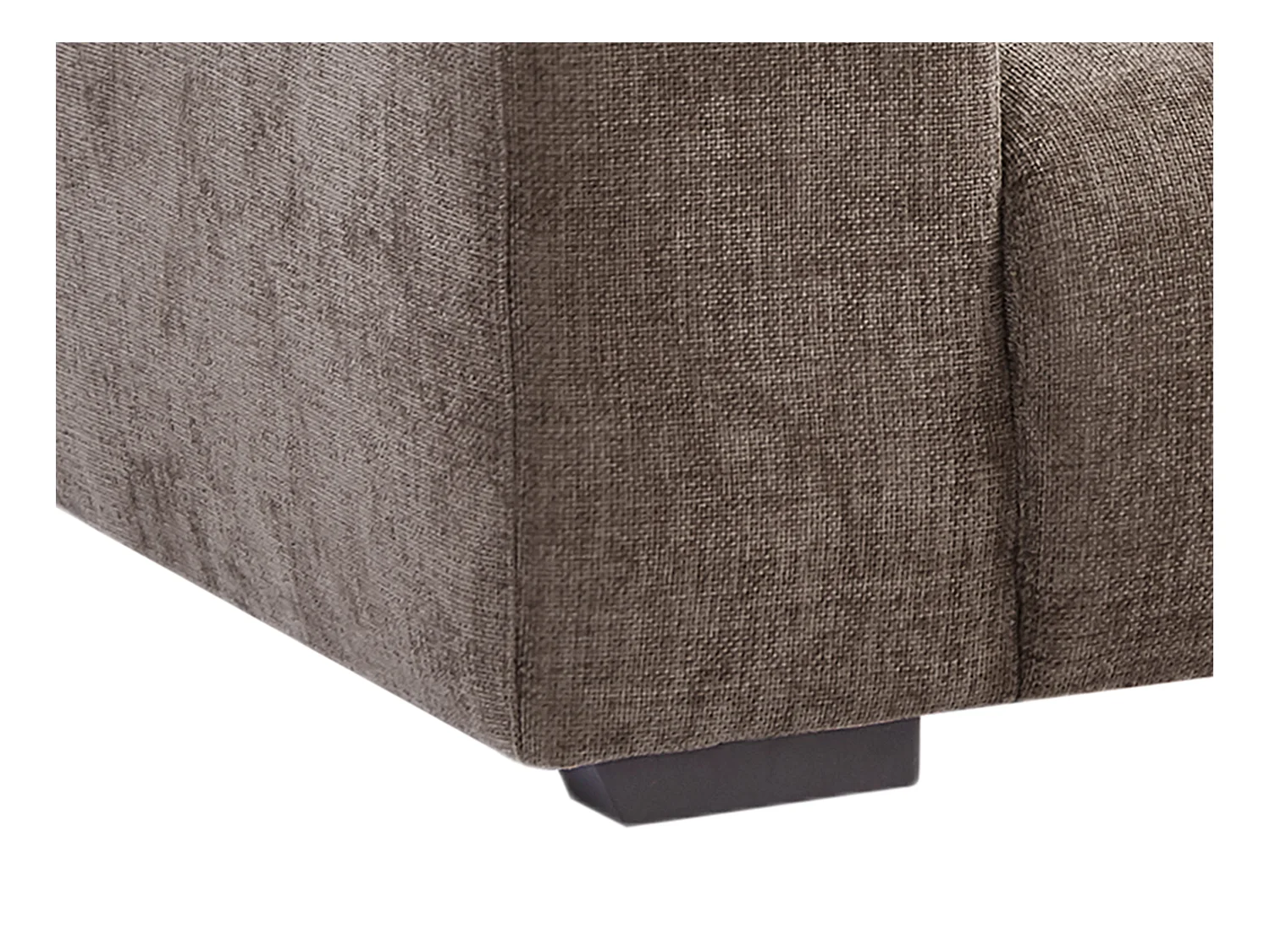 Canapé d'angle droit en tissu texturé taupe LOPONZA