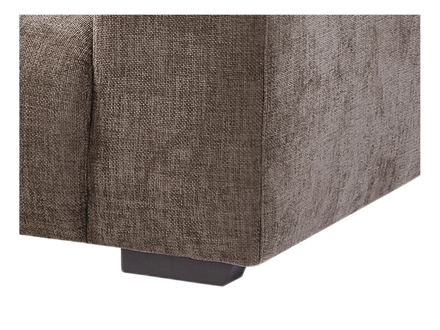 Canapé d'angle gauche en tissu texturé taupe LOPONZA
