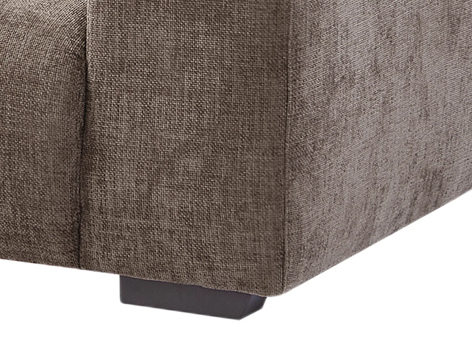 Canapé d'angle gauche en tissu texturé taupe LOPONZA