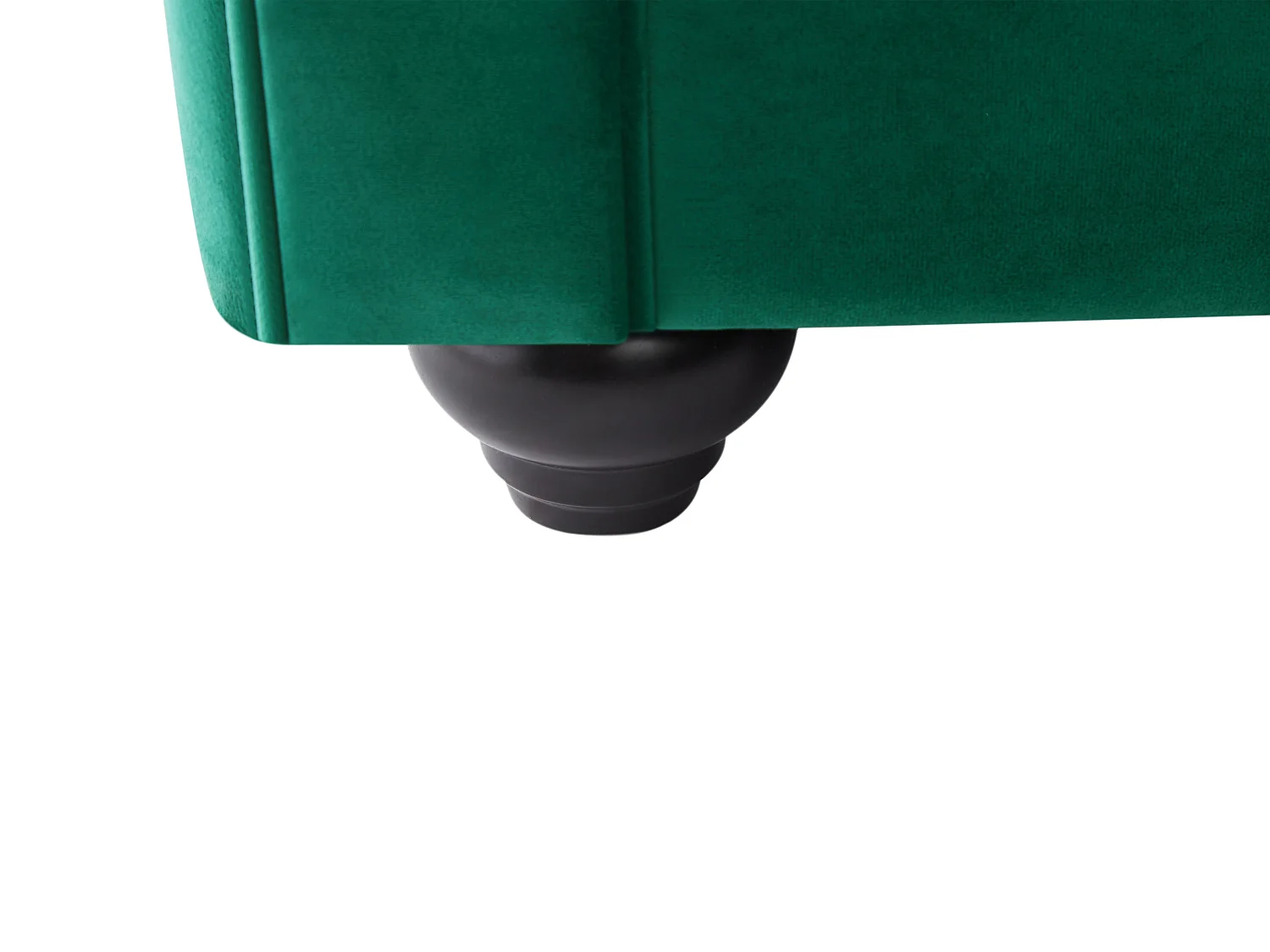 Canapé d'angle chesterfield réversible en velours vert TOLEDO