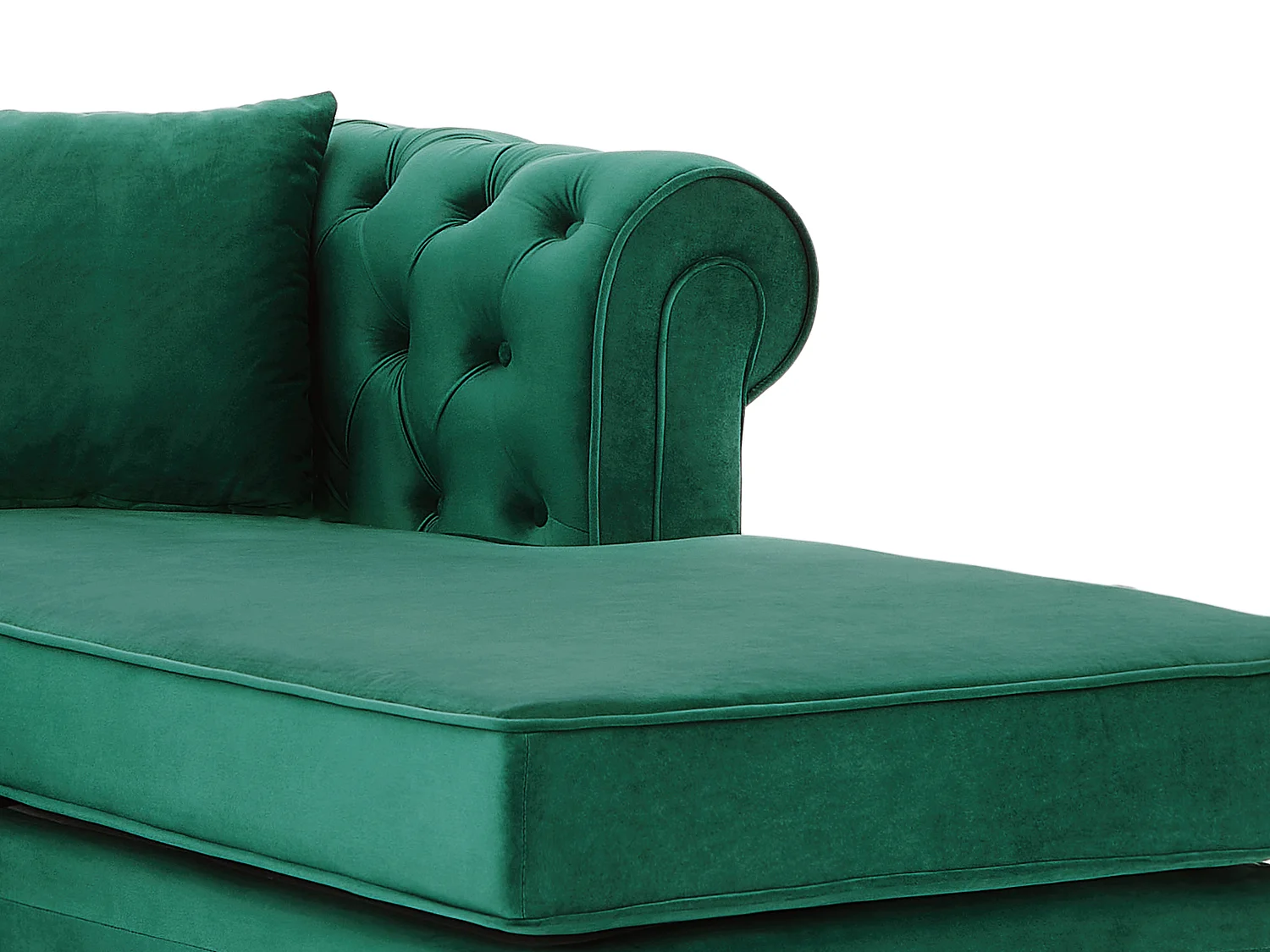 Kanapa narożna chesterfield odwracalna, z zielonego aksamitu TOLEDO