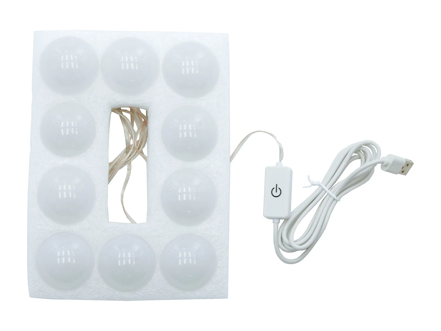 Meuble de maquillage commode de coiffeuse avec miroir tiroir guirlande LED blanc