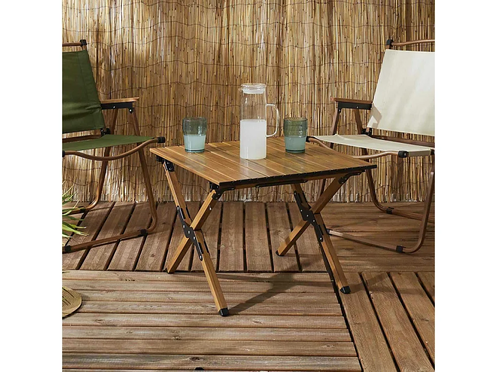 Table Camping Mariposa 58x60 Marron