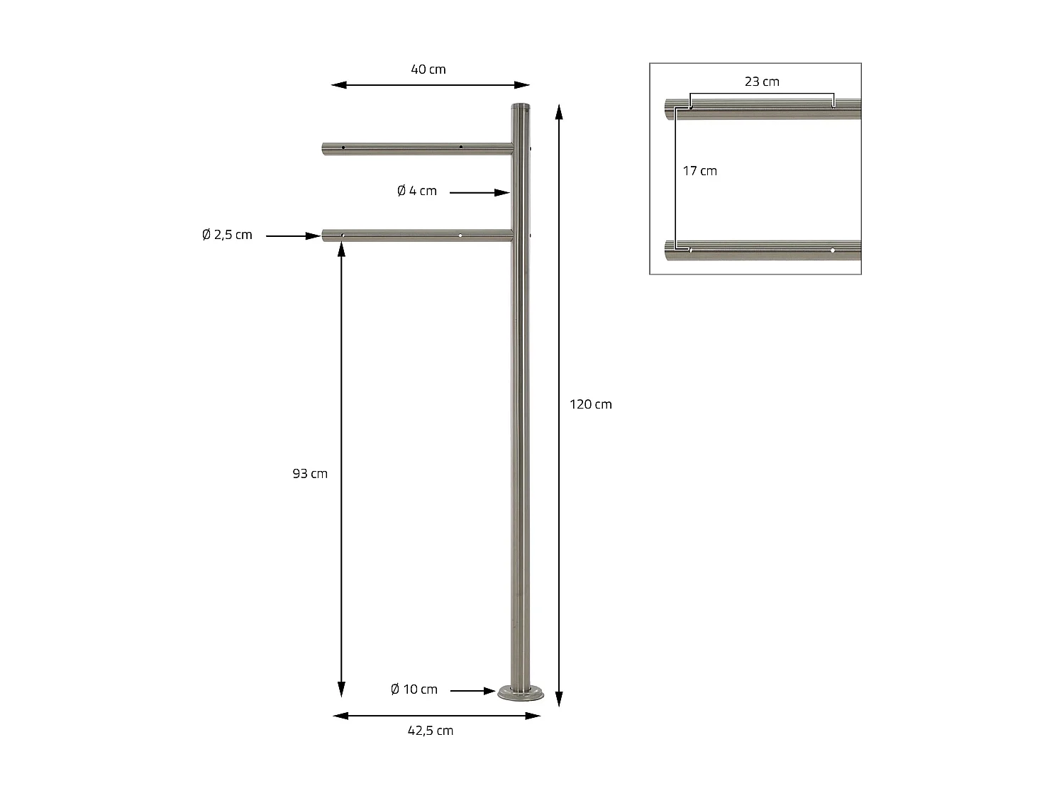 Cassetta postale antracite effetto marmo con supporto piedistallo acciaio inox