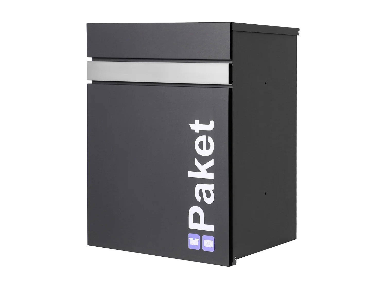 Cassetta postale per pacchi buca lettere da parete 44x58x35 cm acciaio antracite