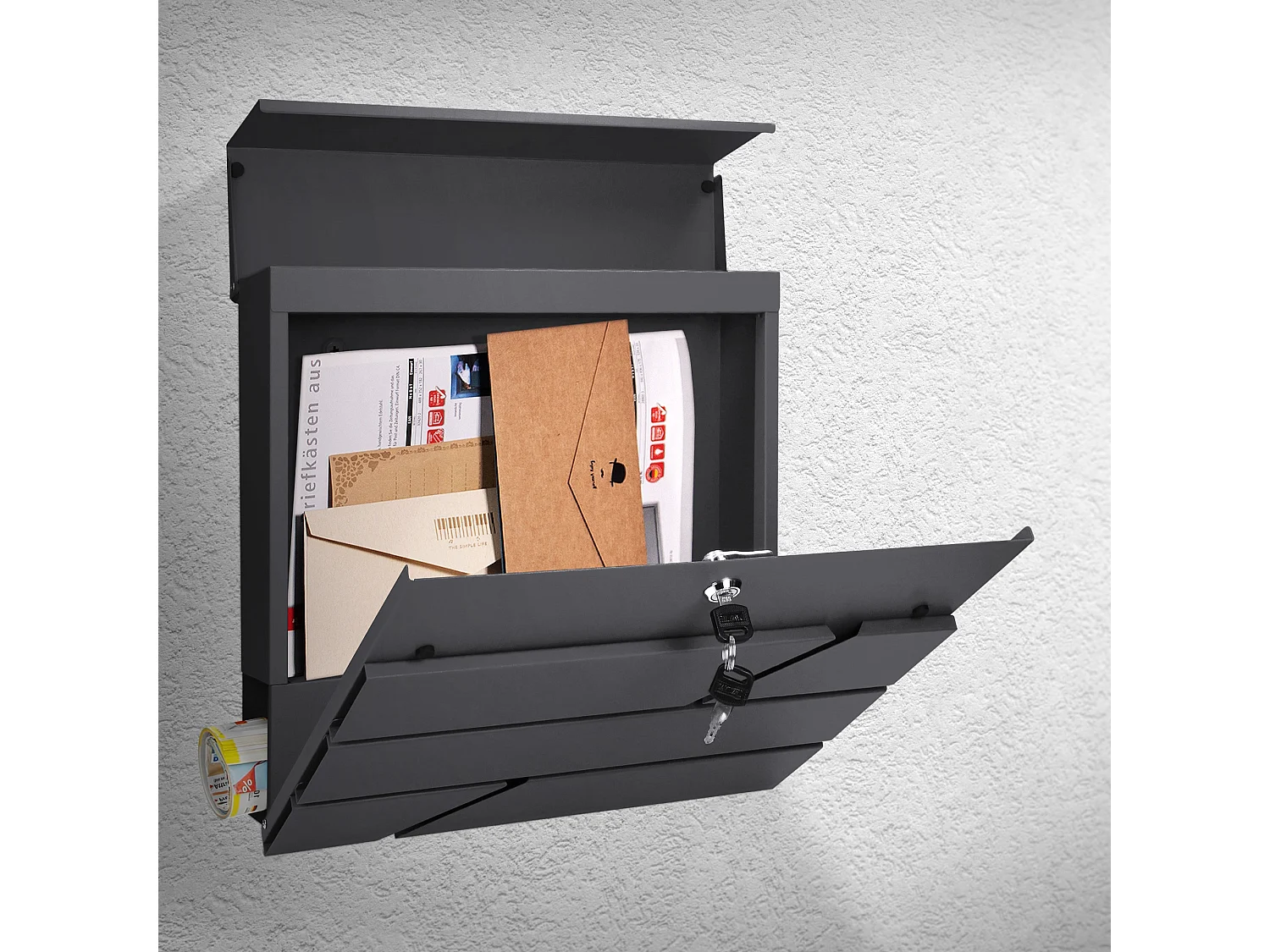 Cassetta postale da parete buca portalettere giornale da esterno design moderno