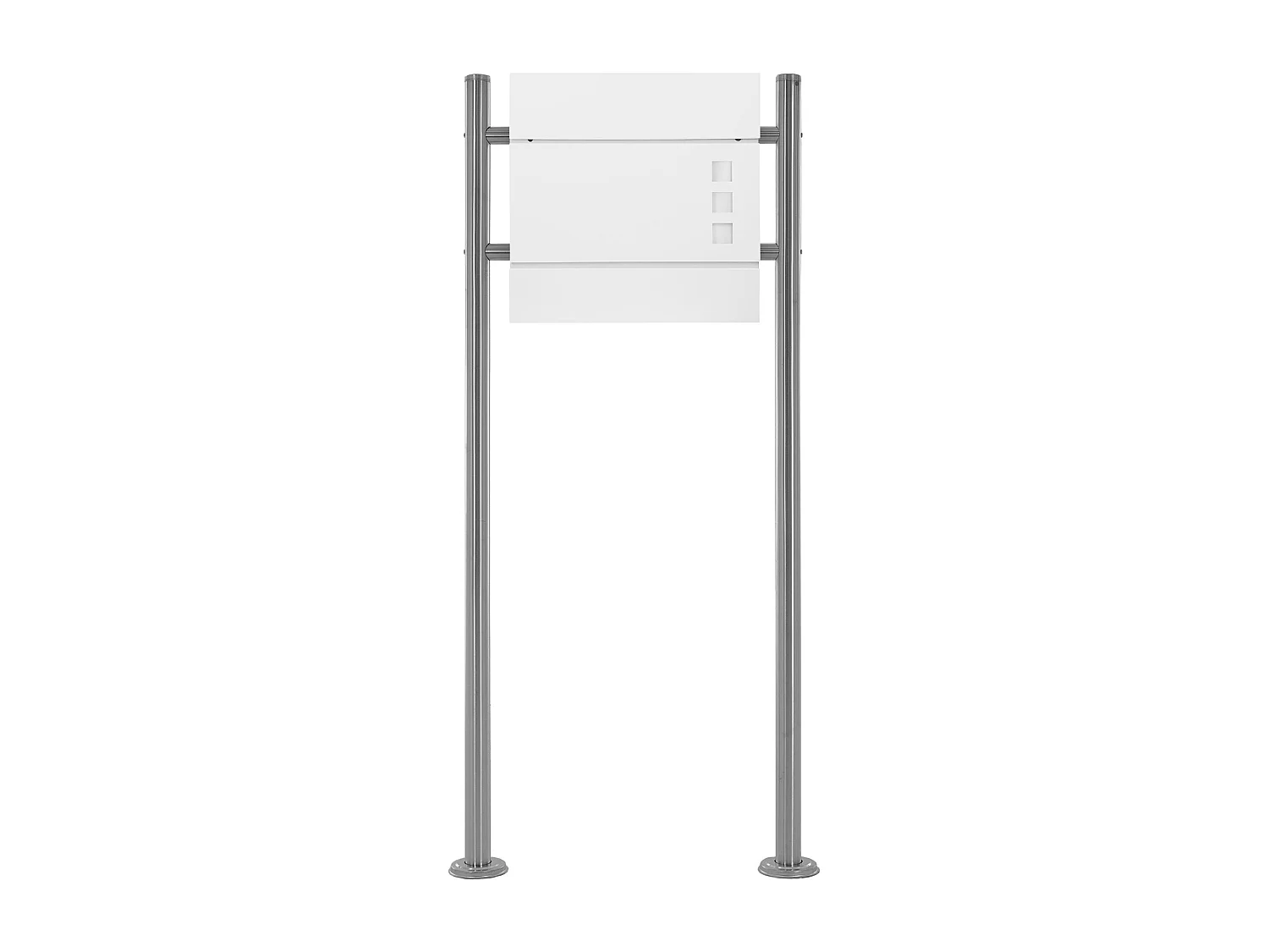 Boîte aux lettres avec support boîte postale blanc moderne avec 2 clés incluses