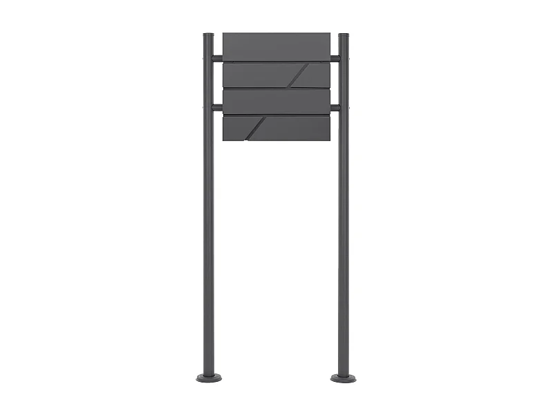 Cassetta postale moderna buca portalettere da esterno con supporto antracite