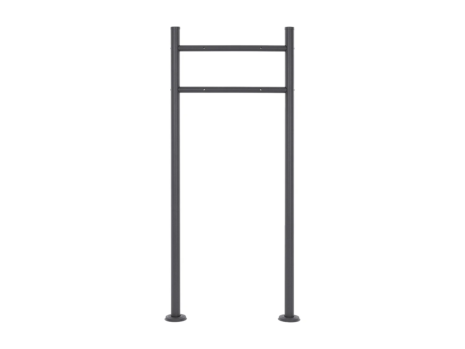 Boîte aux lettres avec support boîte postale anthracite sur pied acier + 2 clés