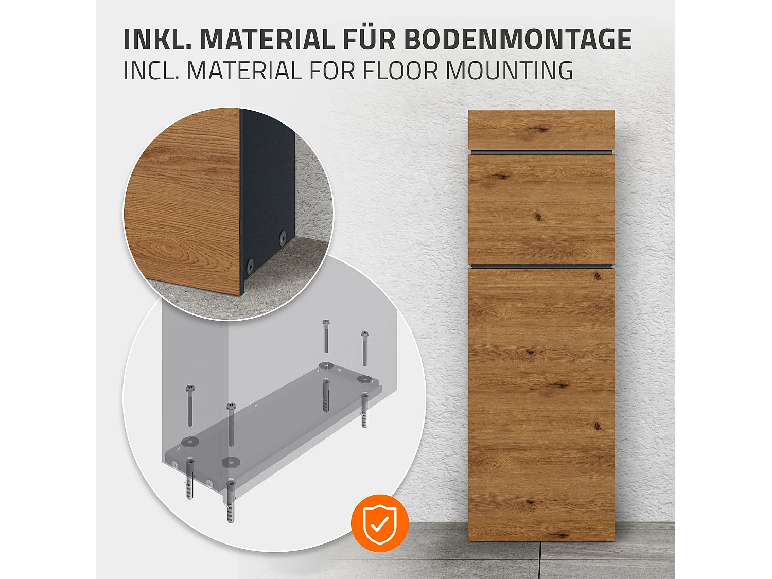 Boîte aux lettres sur pied acier brun aspect bois 39,5x14,1x115 cm boîte postale