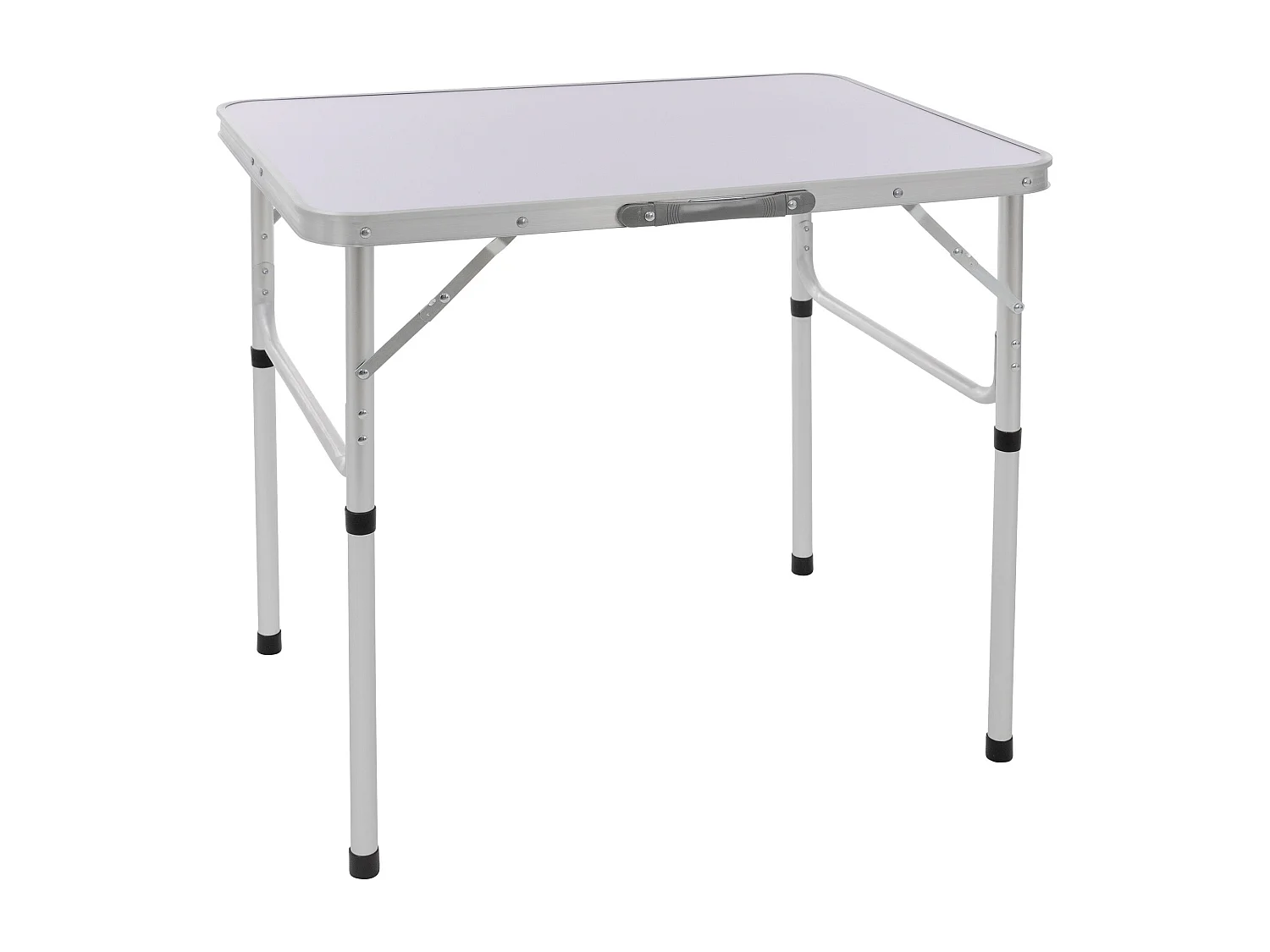 Tavolo pieghevole campeggio giardino terrazzo 75x55x68 cm in alluminio portatile