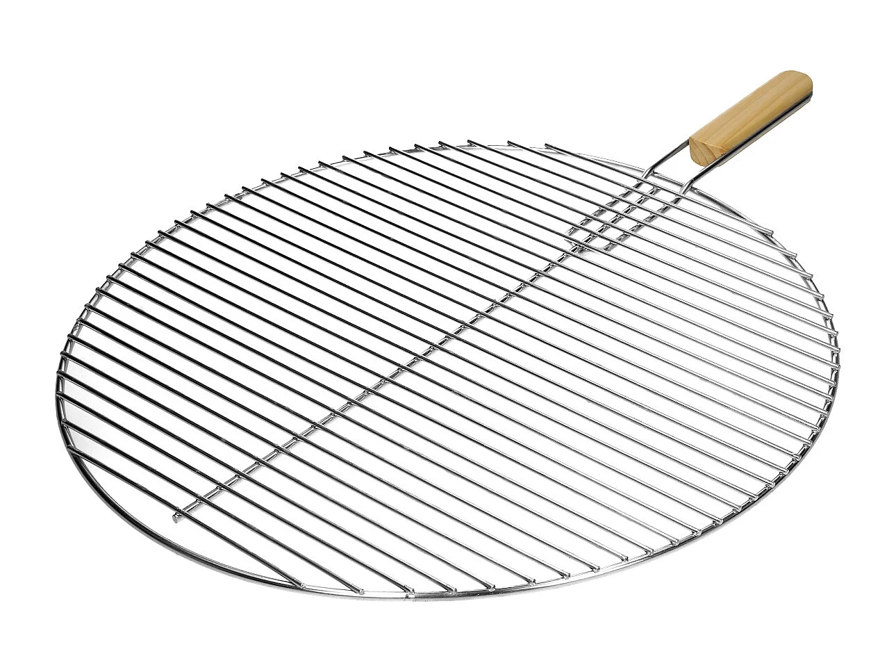 Griglia barbecue rotonda con manico Ø 54,5 cm picnic campeggio in acciaio inox