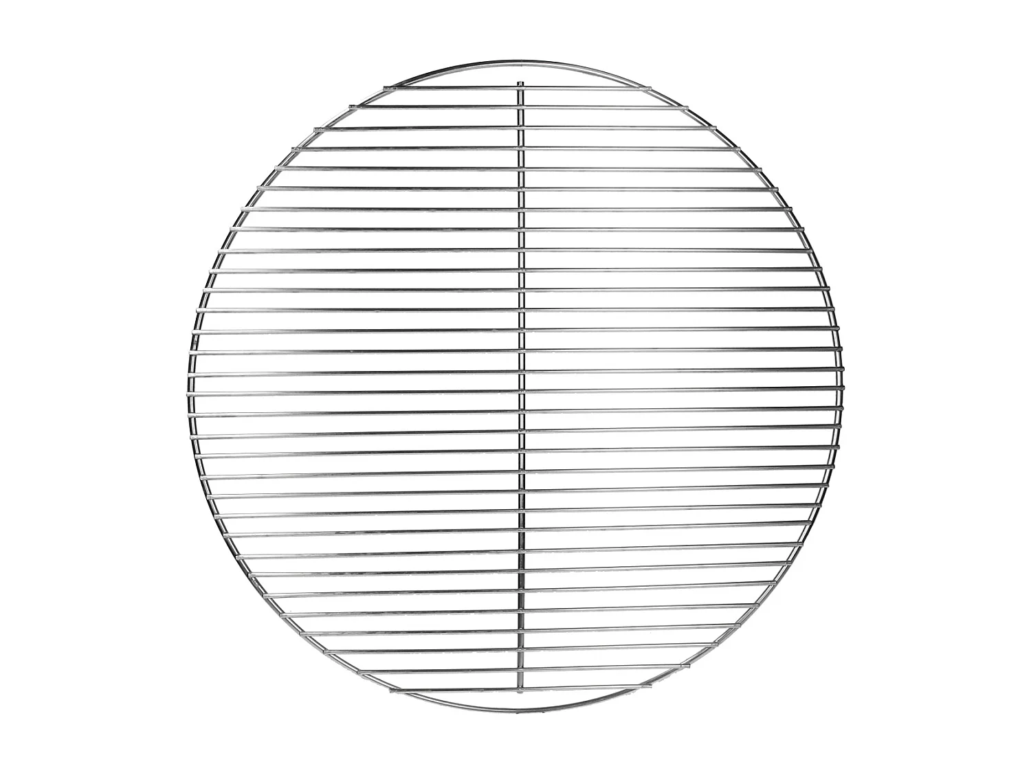 Griglia barbecue rotonda con manico Ø 54,5 cm picnic campeggio in acciaio inox