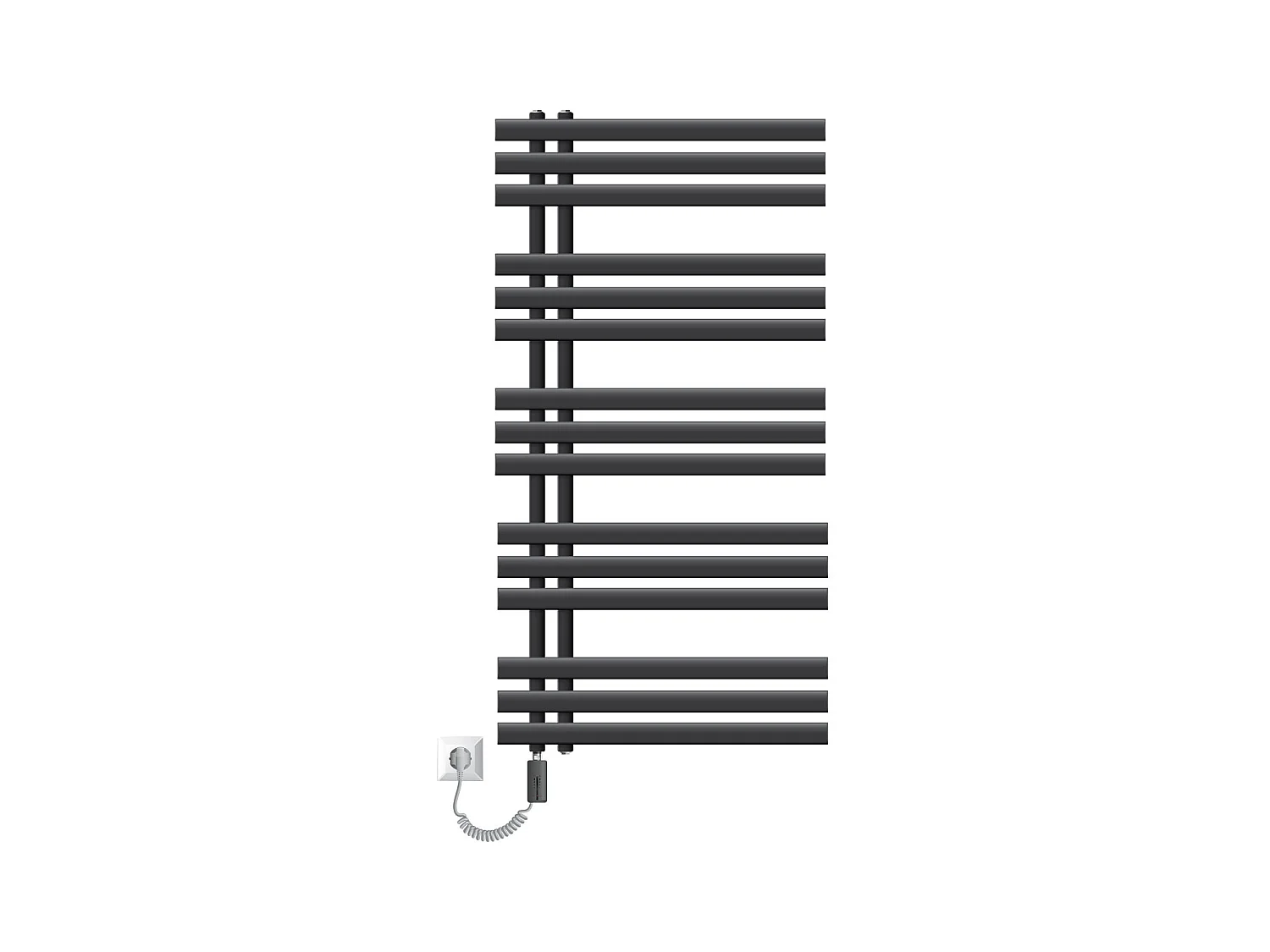 Radiatore elettrico da bagno Iron EM 600x1200 mm 900W termostato touch control