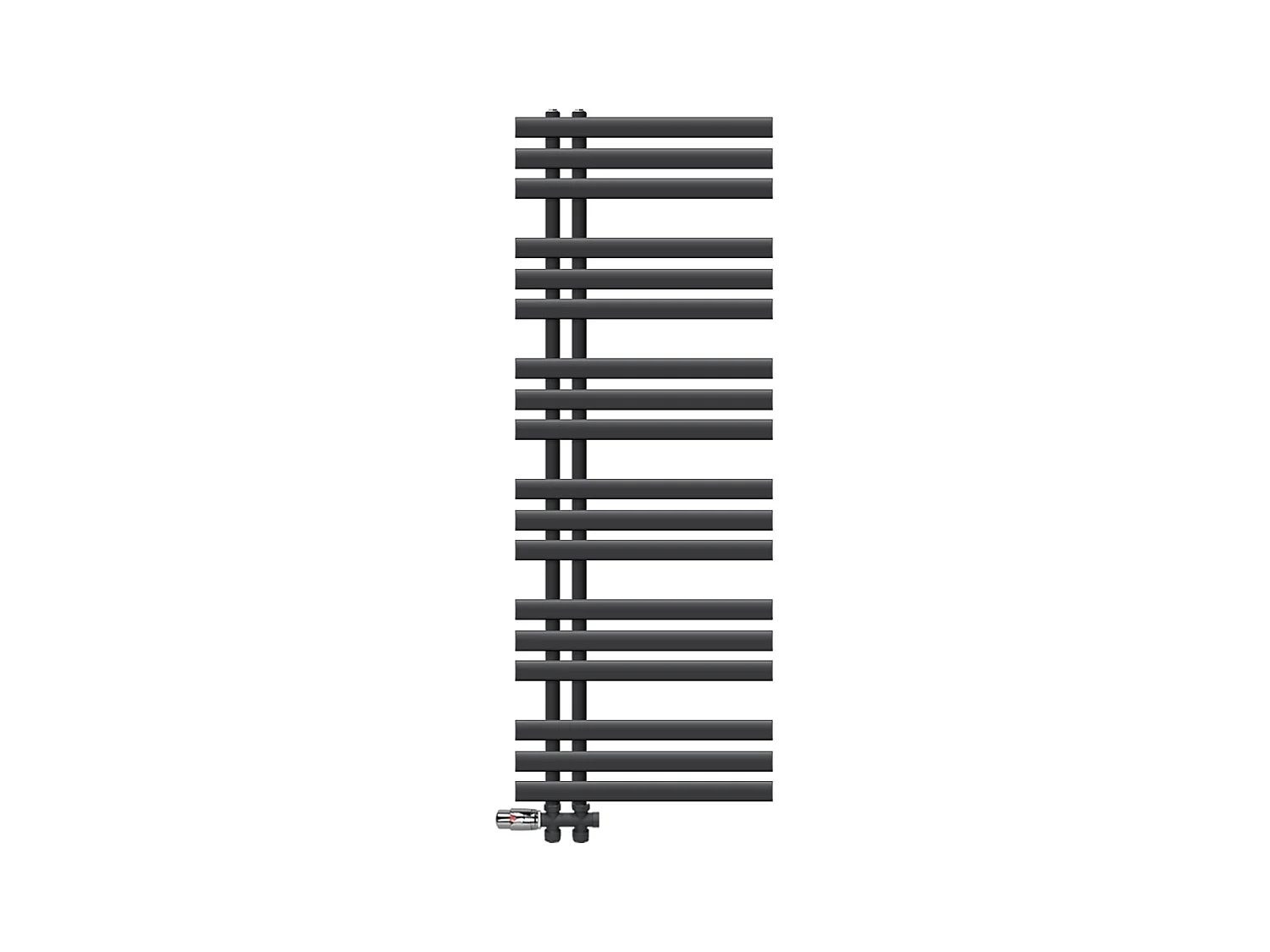 Radiatore Iron EM calorifero termosifone antracite raccordo a pavimento 50x140cm
