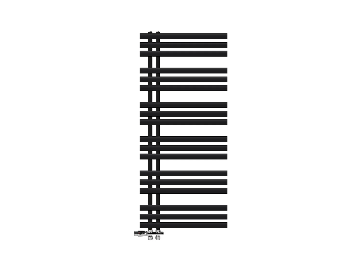 Radiador toallero de baño 60x140 cm calefactor negro mate estufa diseño panel