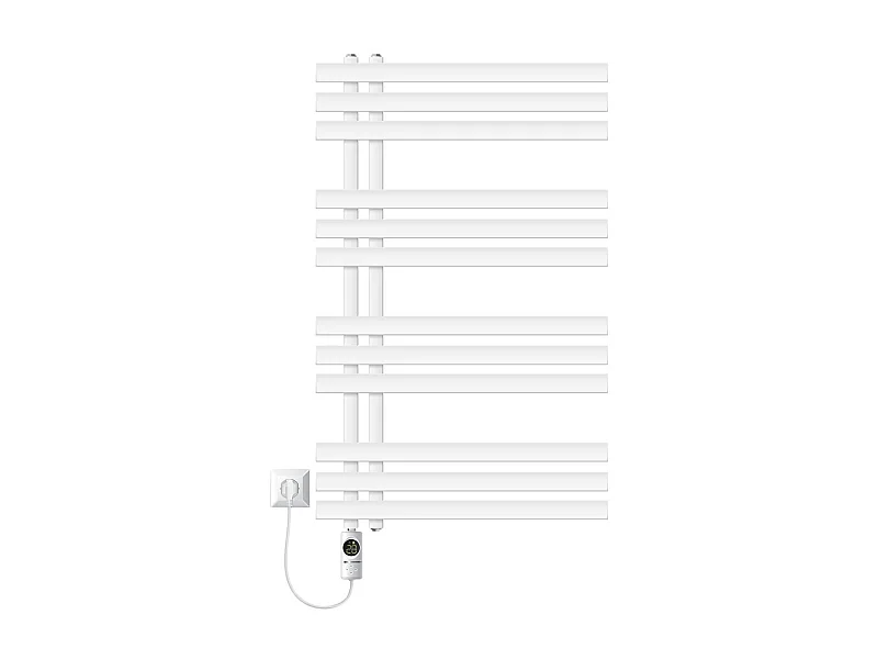 Iron EM radiateur sèche-serviettes blanc 60x100 cm avec élément chauffant 600W