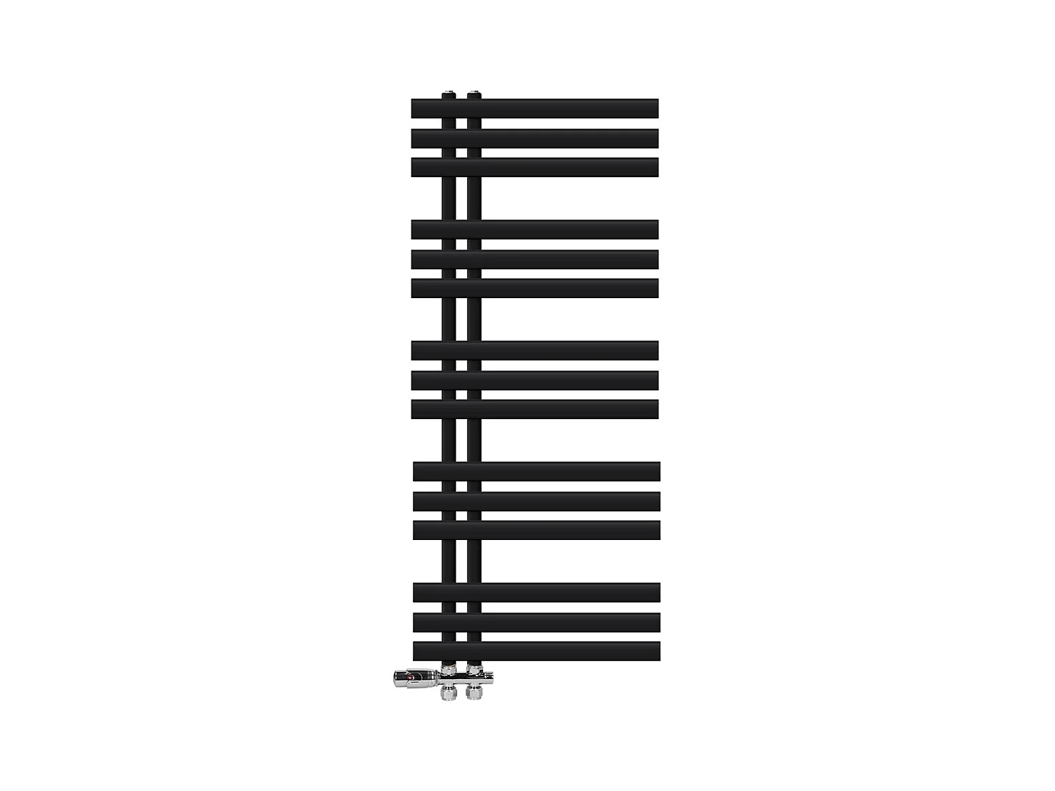 Radiador toallero de baño 50x120 cm calefactor negro mate estufa diseño panel