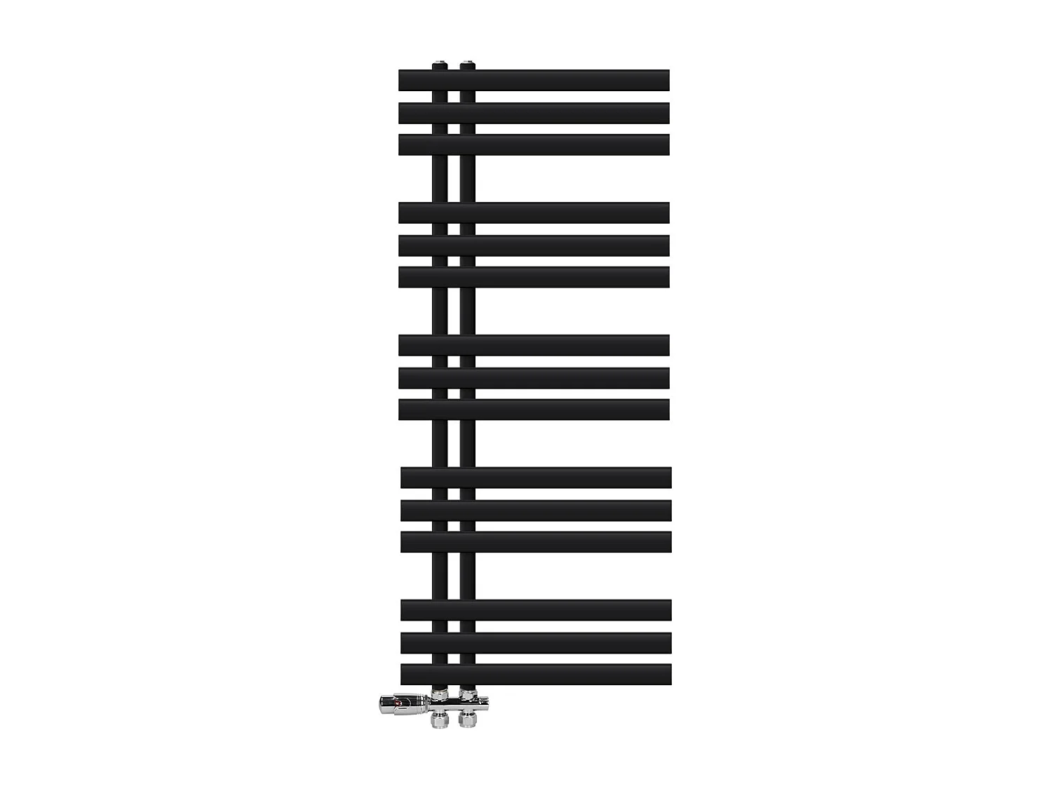 Iron EM Radiateur sèche-serviettes salle de bain en acier noir mat 500x1200 mm