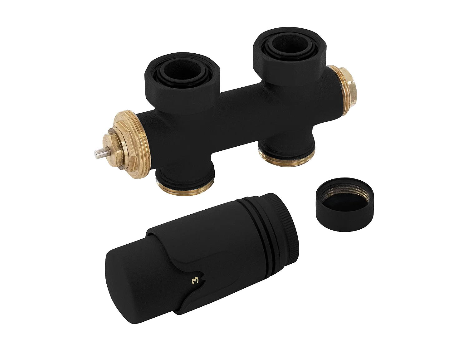 Iron EM Radiateur sèche-serviettes salle de bain en acier noir mat 500x1200 mm