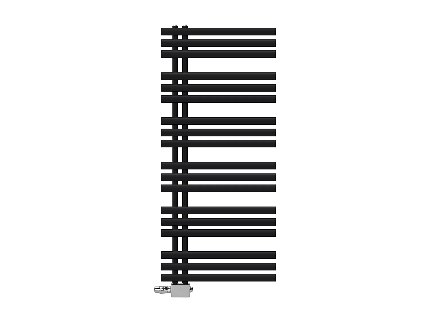 Iron EM Radiateur sèche-serviettes salle de bain en acier noir mat 600x1400 mm